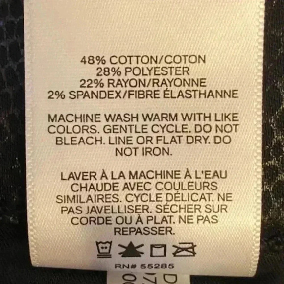 Express Jeans NWT Ankle Leggings Mid Rise Snake Print Black Size 2S - Picture 8 of 13